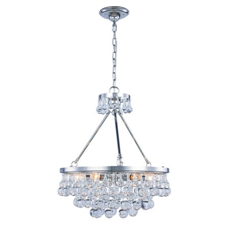 Elegant Lighting Bettina 6 light Polished Nickel Pendant Clear Royal Cut Crystal 1509D22PN